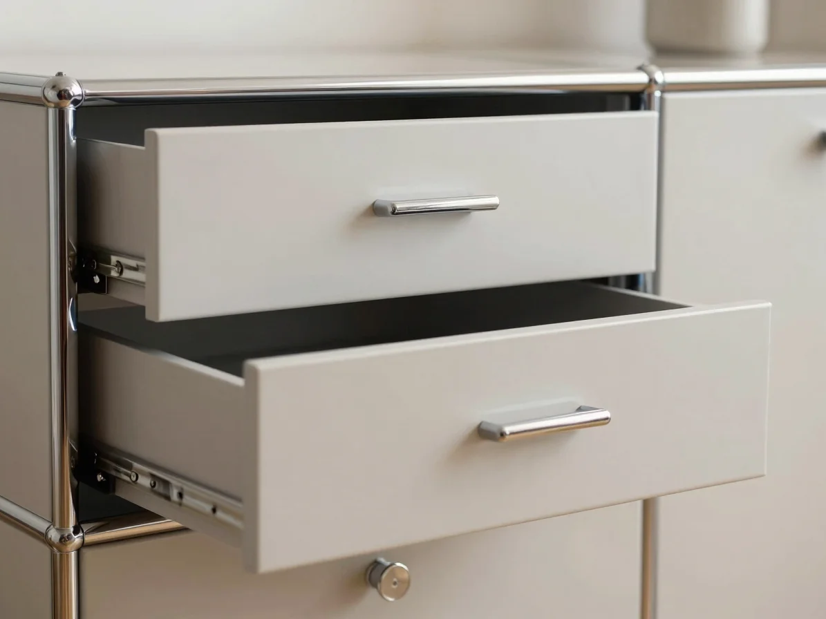 Close-up architectural product photograph of USM Haller extension