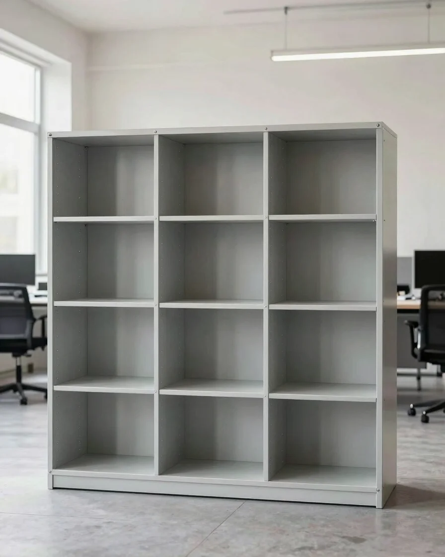 Architectural product photography, straight-on wide view of a com
