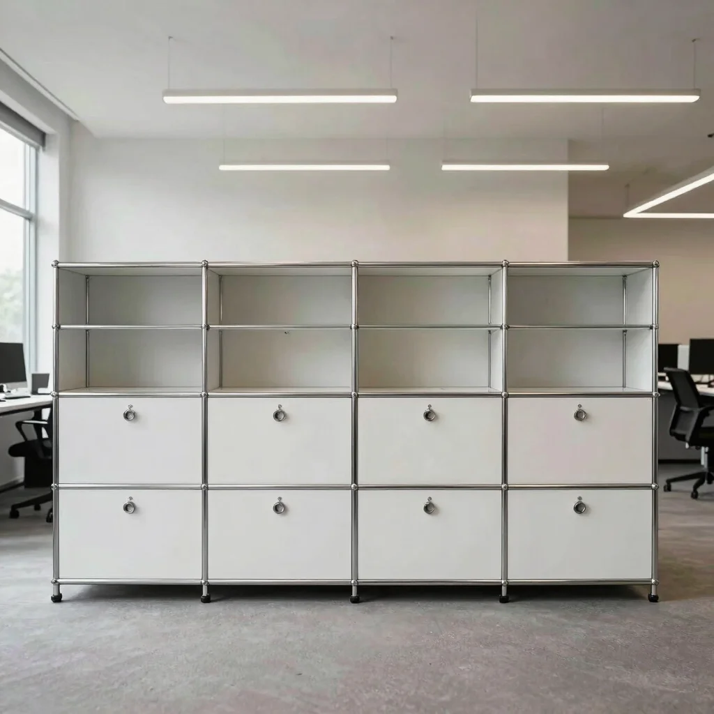 Architectural interior of an office with a USM Haller configurati